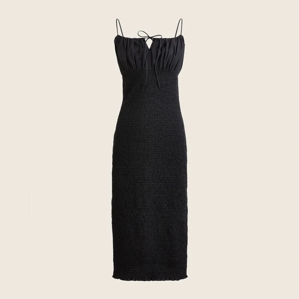 J. Crew Smocked Tie-front Dress